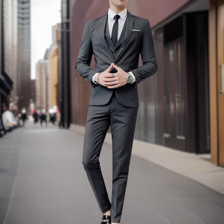 Traje Para Invitado De Boda Clásico De Tres Piezas Para Hombre | Gemelos