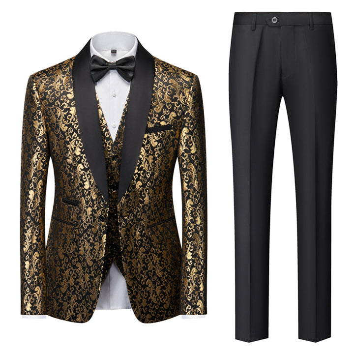 Traje De Invitado De Boda Texturizado De 3 Piezas Para Hombre | Moderno