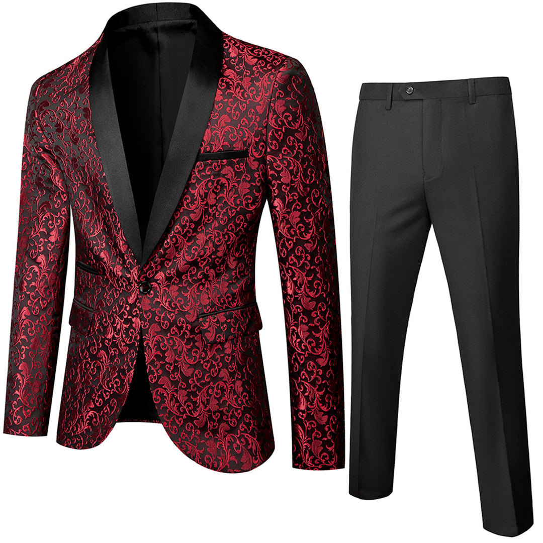 Traje Para Invitado De Boda Estampado Para Hombre | Dos Piezas