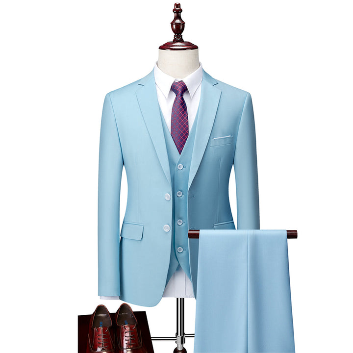Traje De Tres Piezas Corte Ajustado Para Invitado De Boda | Clásico