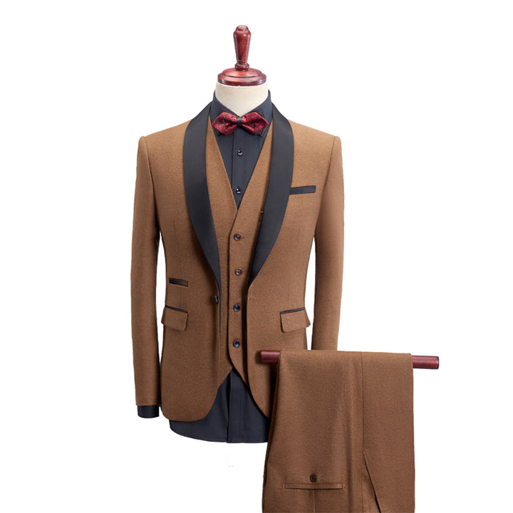 Traje Para Invitado De Boda Formal Para Hombre Con Bolsillos Delanteros | 3 Piezas