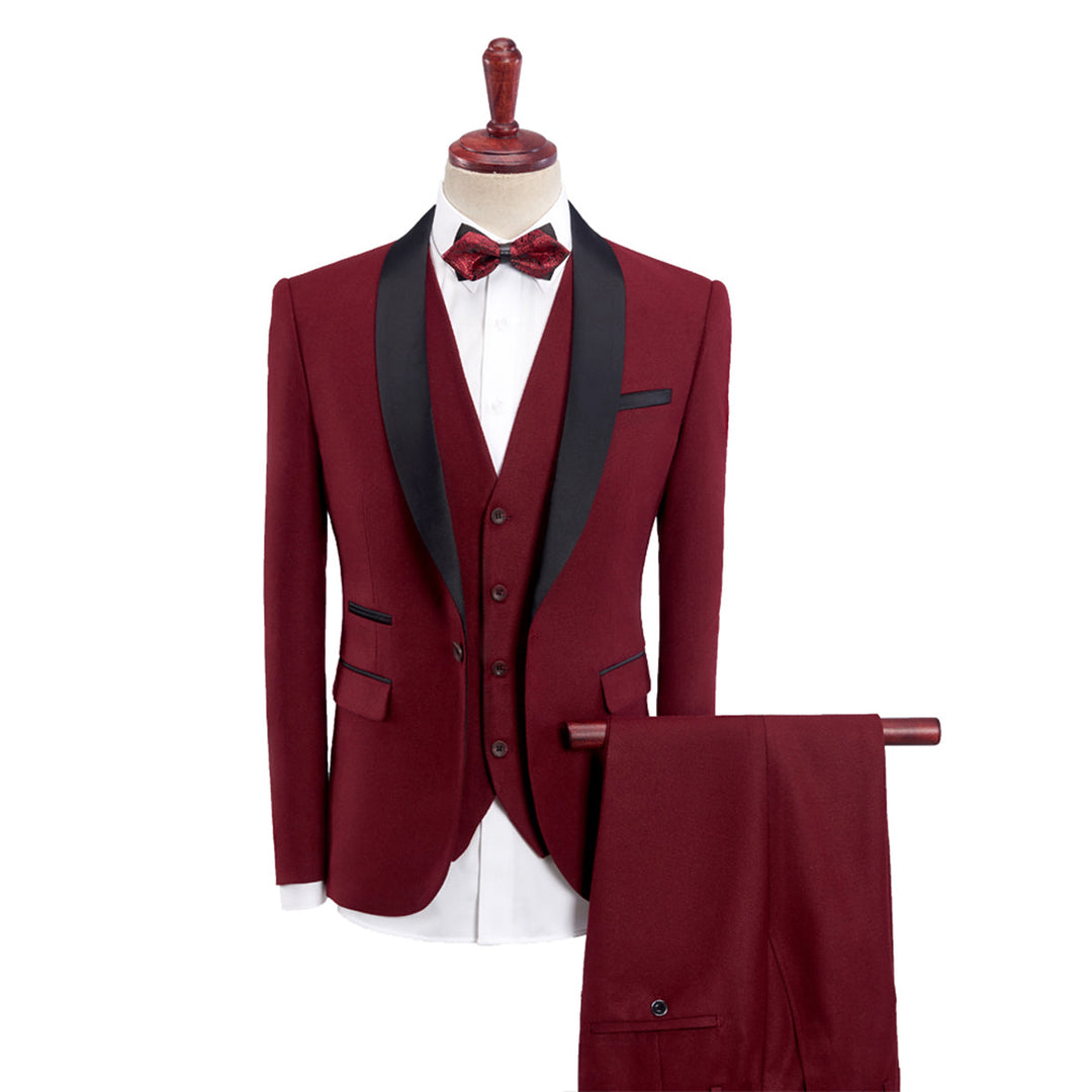 Traje Para Invitado De Boda Formal Para Hombre Con Bolsillos Delanteros | 3 Piezas