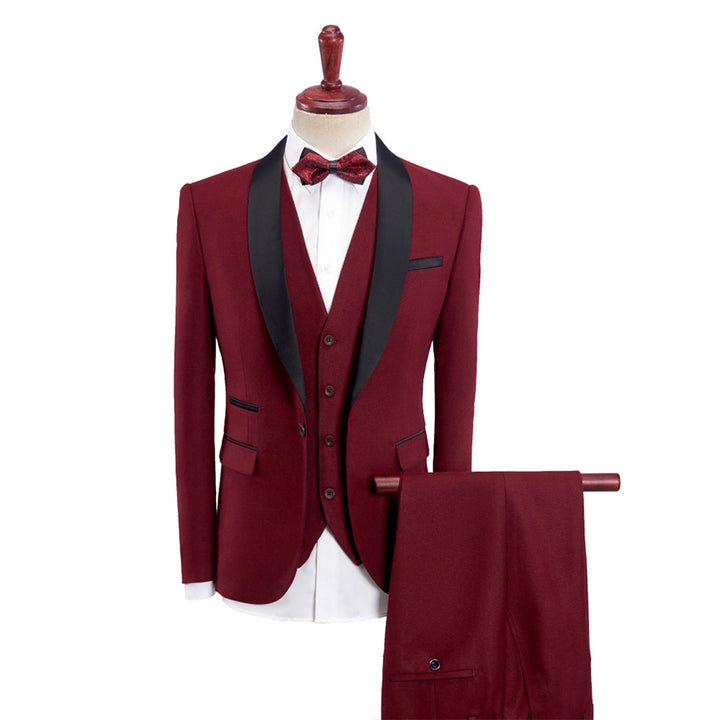 Traje Para Invitado De Boda Formal Para Hombre Con Bolsillos Delanteros | 3 Piezas