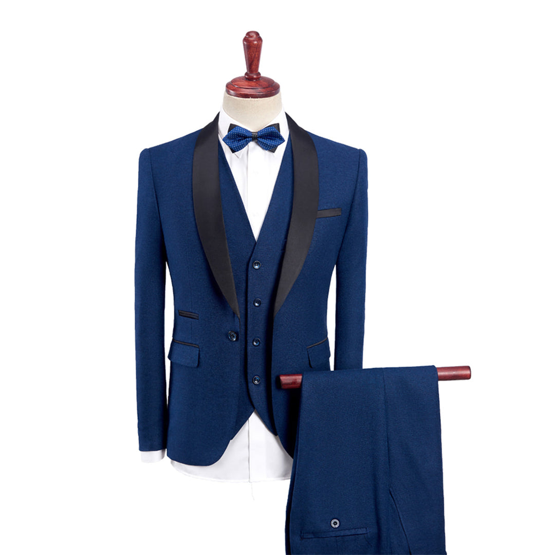 Traje Para Invitado De Boda Formal Para Hombre Con Bolsillos Delanteros | 3 Piezas