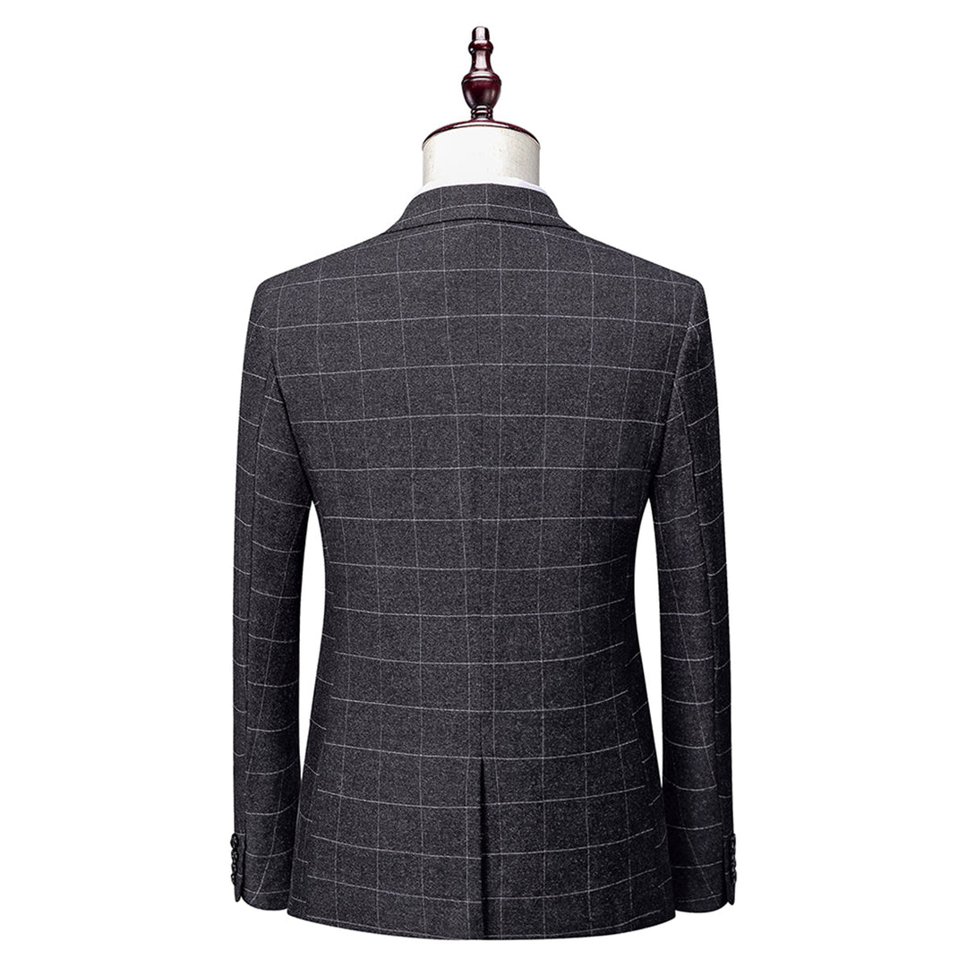 Traje Para Invitado De Boda formal de tres piezas para hombre | Estampado a cuadros