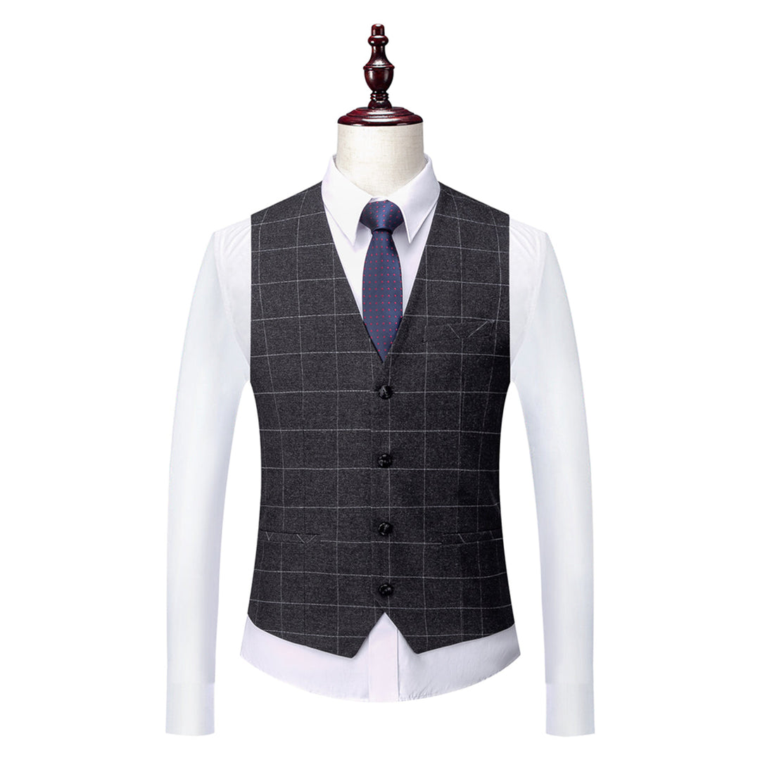 Traje Para Invitado De Boda formal de tres piezas para hombre | Estampado a cuadros