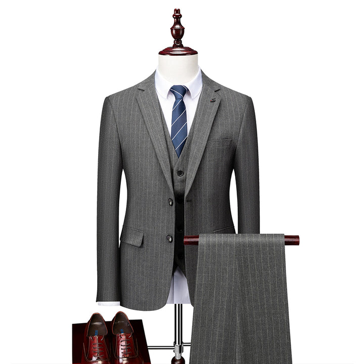 Traje Para Invitado De Boda ajustado a rayas para hombre | Clásico