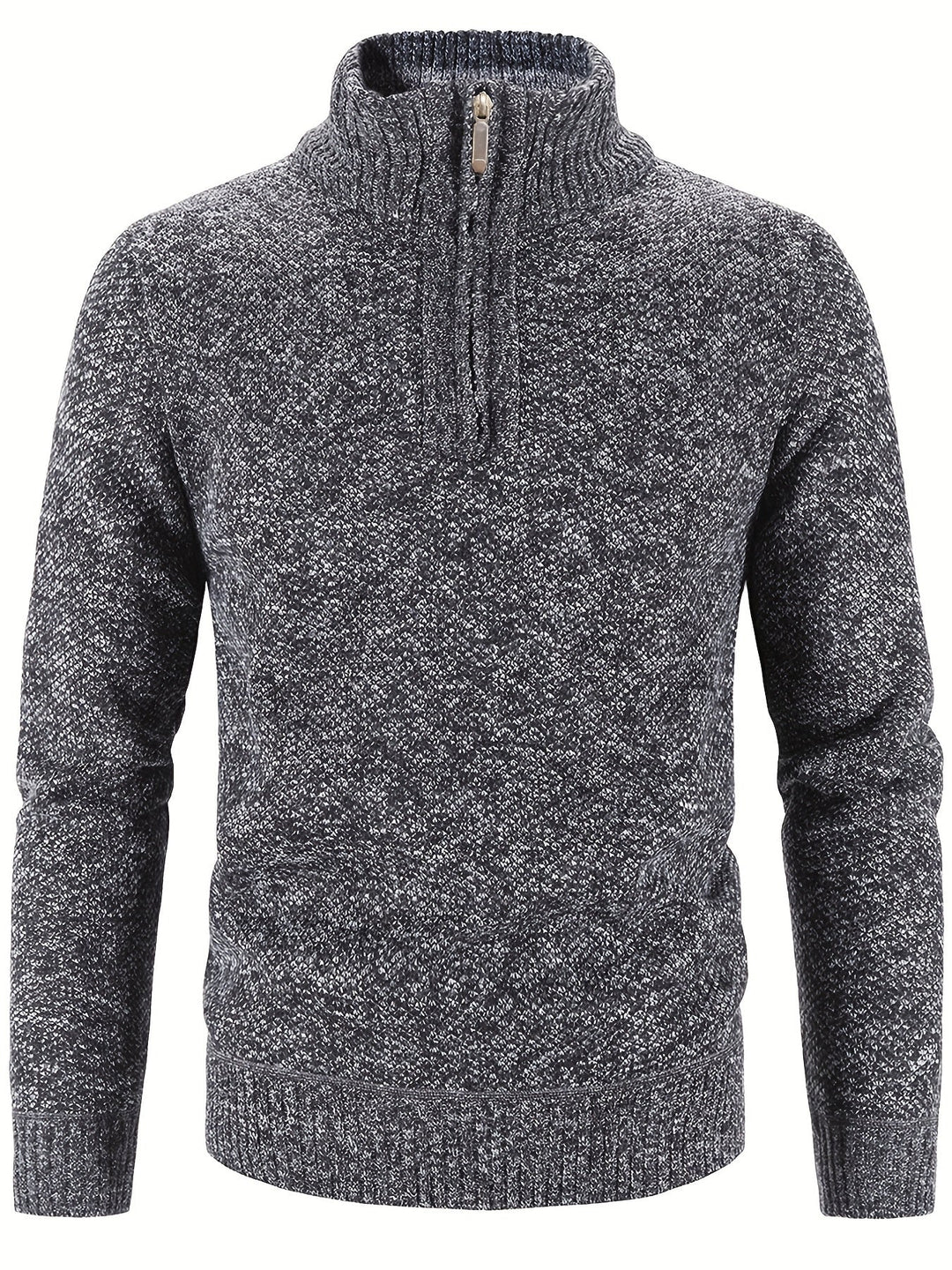 Jersey De Cuello Alto Para Hombre Con Cremallera De Un Cuarto | De Punto