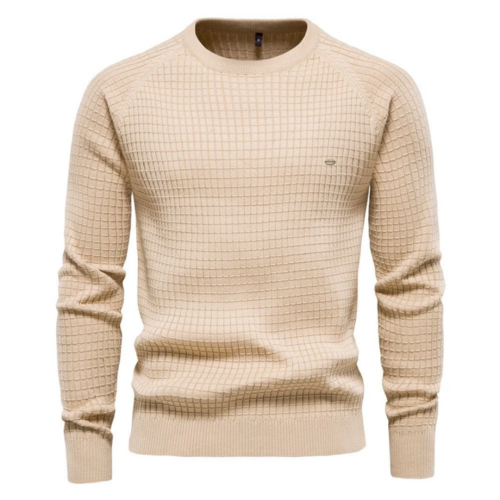 Jersey De Punto De Manga Larga Para Hombre | Cuello Redondo