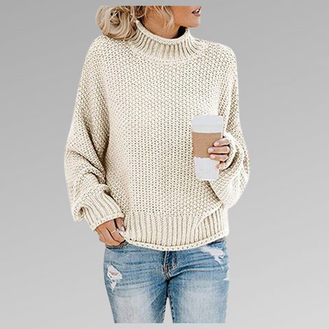 Jersey De Manga Larga De Punto Para Mujer | Cálido