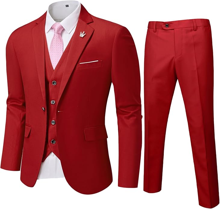 Conjunto de Traje de 3 Piezas Formal para Invitado de Boda para Hombre | Corte Ajustado
