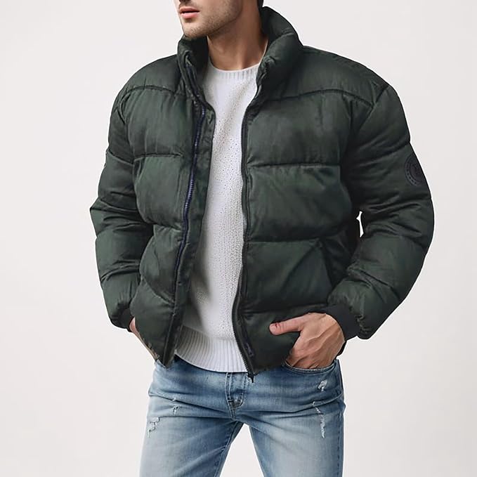 Chaqueta Acolchada Para Hombre | Cuello Alto