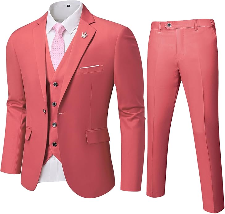 Conjunto de Traje de 3 Piezas Formal para Invitado de Boda para Hombre | Corte Ajustado