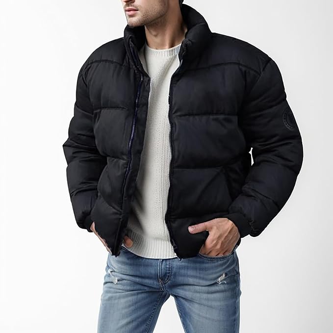 Chaqueta Acolchada Para Hombre | Cuello Alto