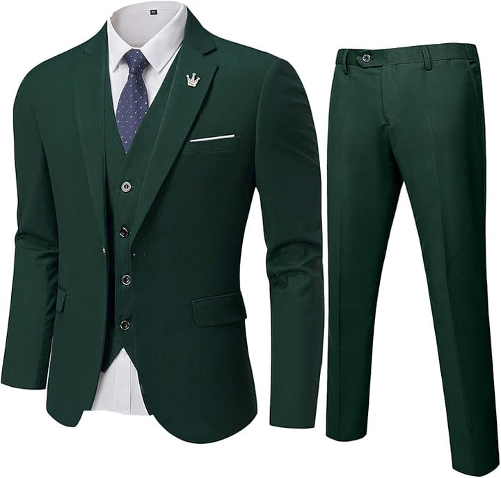 Conjunto de Traje de 3 Piezas Formal para Invitado de Boda para Hombre | Corte Ajustado