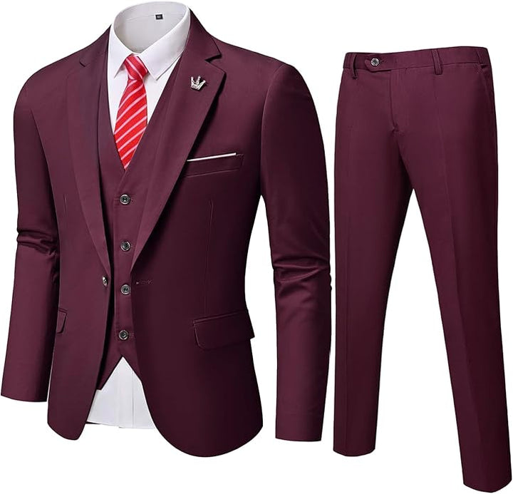Conjunto de Traje de 3 Piezas Formal para Invitado de Boda para Hombre | Corte Ajustado