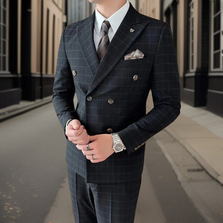 Traje De Invitado De Boda De Doble Botonadura Para Hombre | Tres Piezas