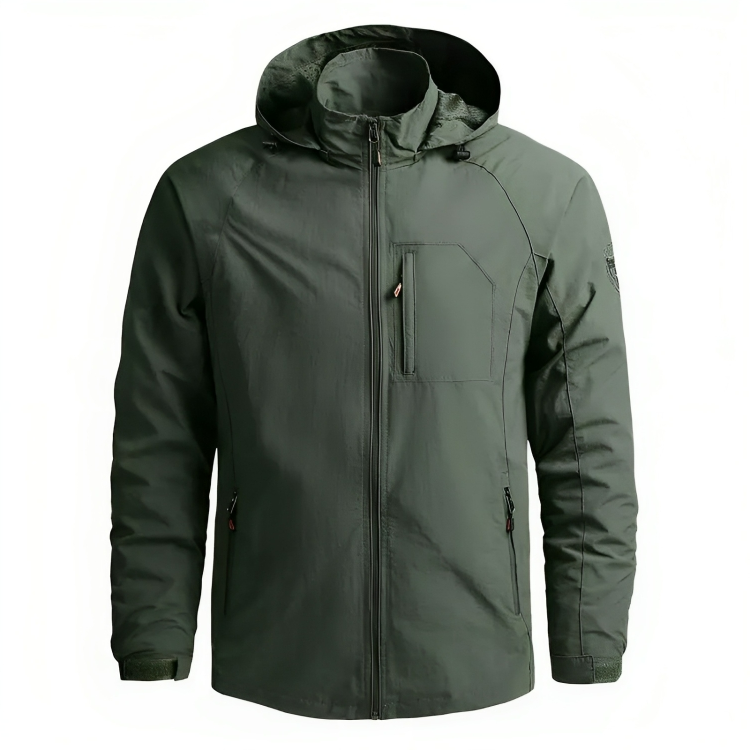 Chaqueta Con Capucha Para Hombre Para Actividades Al Aire Libre | Cremallera Frontal