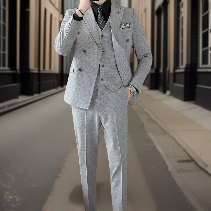 Traje De Invitado De Boda De Doble Botonadura Para Hombre | Tres Piezas