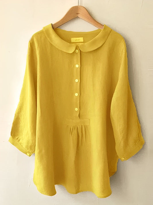Blusa De Botones Con Estilo Para Mujer | Mangas 3/4