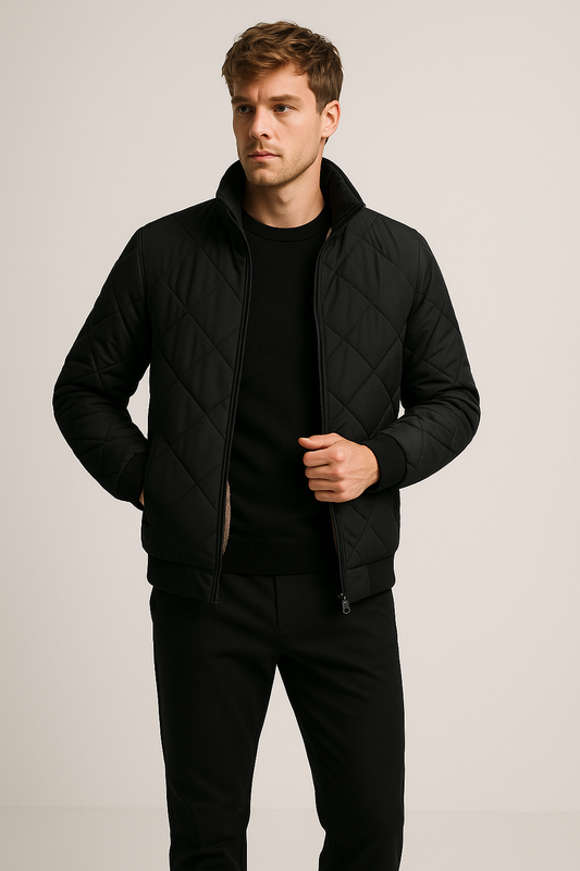 Elegante chaqueta acolchada de otoño