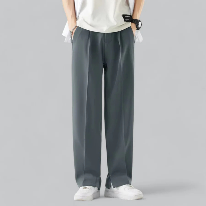 Pantalones Casuales De Pierna Ancha Para Hombre | Corte Holgado