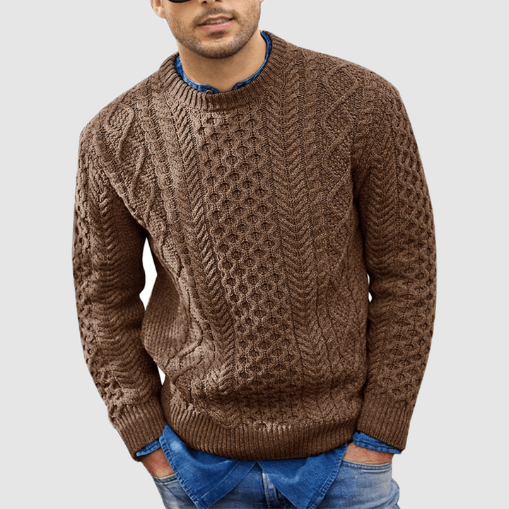 Jersey Cálido De Punto Texturizado Para Hombre | Mangas Largas