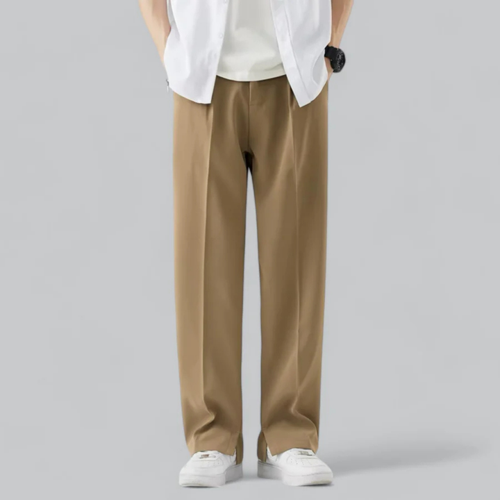 Pantalones Casuales De Pierna Ancha Para Hombre | Corte Holgado