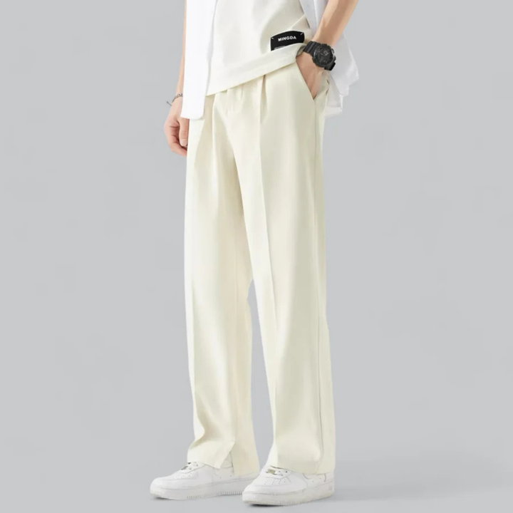 Pantalones Casuales De Pierna Ancha Para Hombre | Corte Holgado