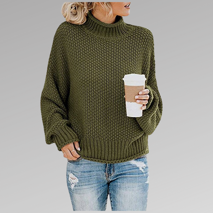 Jersey De Manga Larga De Punto Para Mujer | Cálido