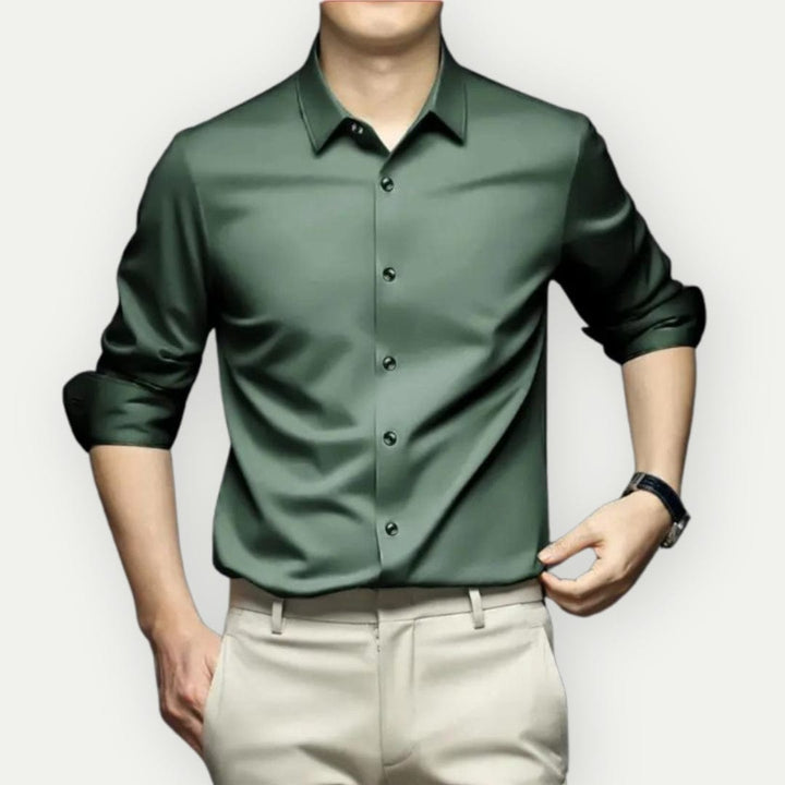 Camisa Formal De Manga Larga Para Hombre | Con Botones
