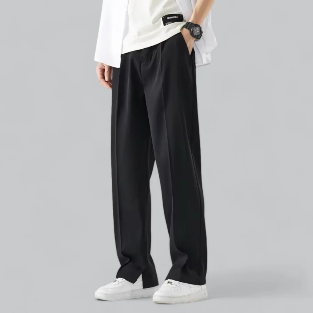 Pantalones Casuales De Pierna Ancha Para Hombre | Corte Holgado
