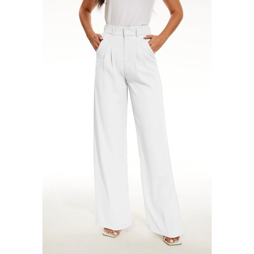 Pantalones Anchos De Cintura Alta Para Mujer | Informales