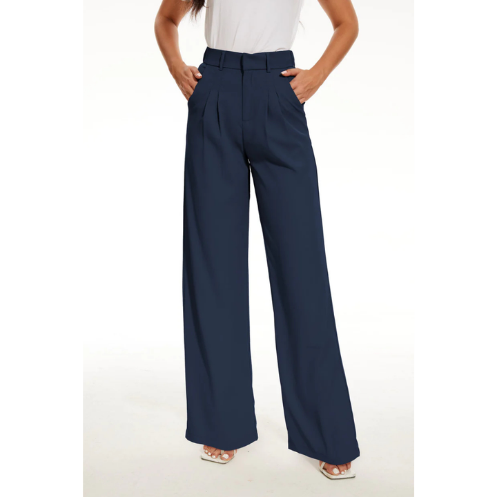 Pantalones Anchos De Cintura Alta Para Mujer | Informales