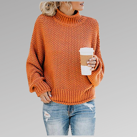 Jersey De Manga Larga De Punto Para Mujer | Cálido