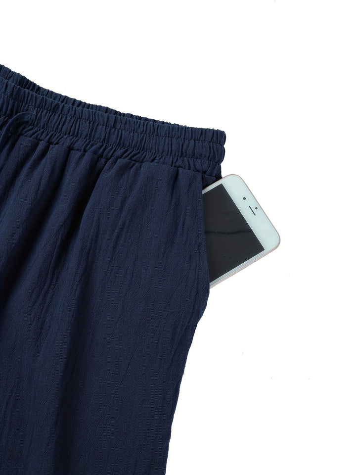 Pantalones Rectos Para Hombre | Cintura Elástica