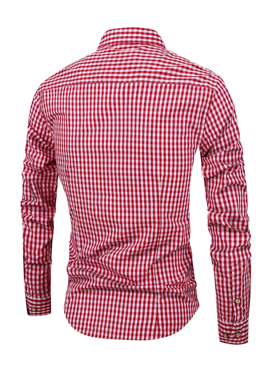 Camisa De Manga Larga A Cuadros Para Hombre | Con Botones