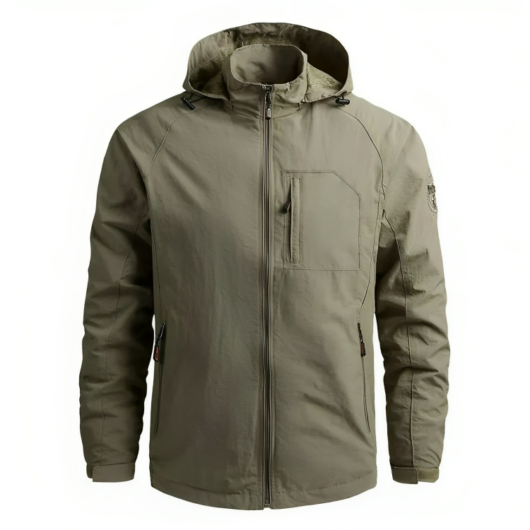 Chaqueta Con Capucha Para Hombre Para Actividades Al Aire Libre | Cremallera Frontal
