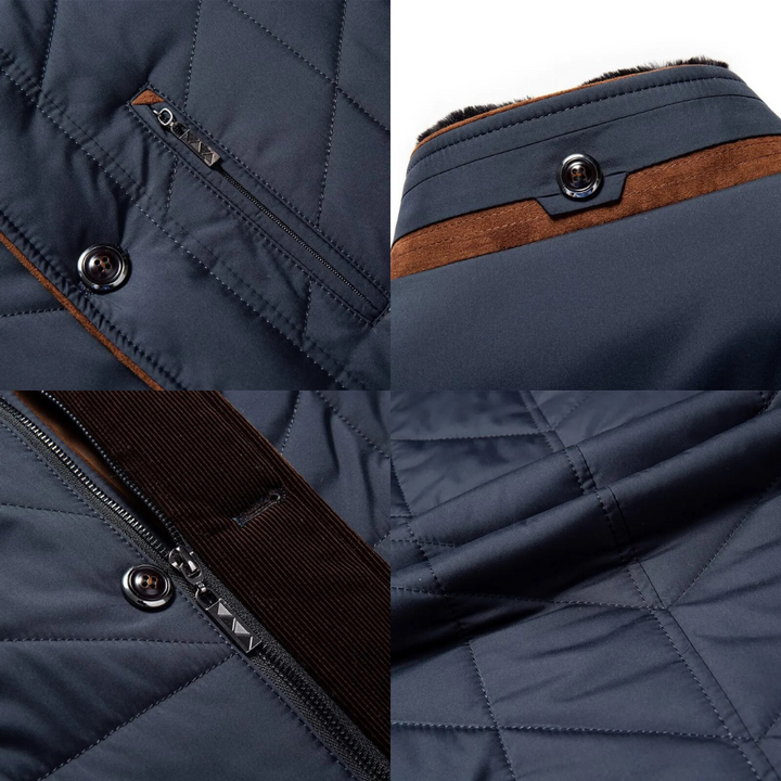 Chaqueta Cálida Con Cuello Alto Para Hombre | Invierno
