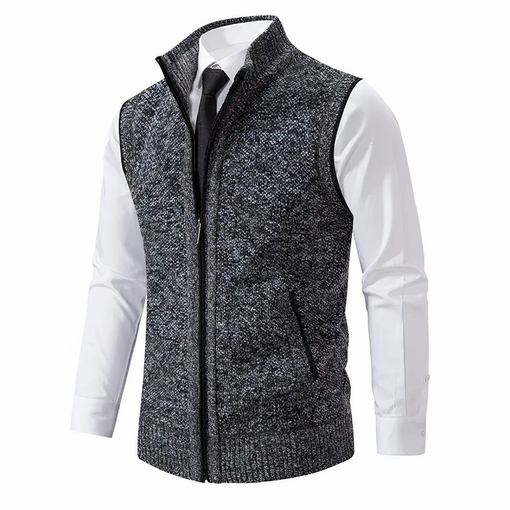 Chaleco De Punto Con Cremallera Para Hombre | Sin Mangas