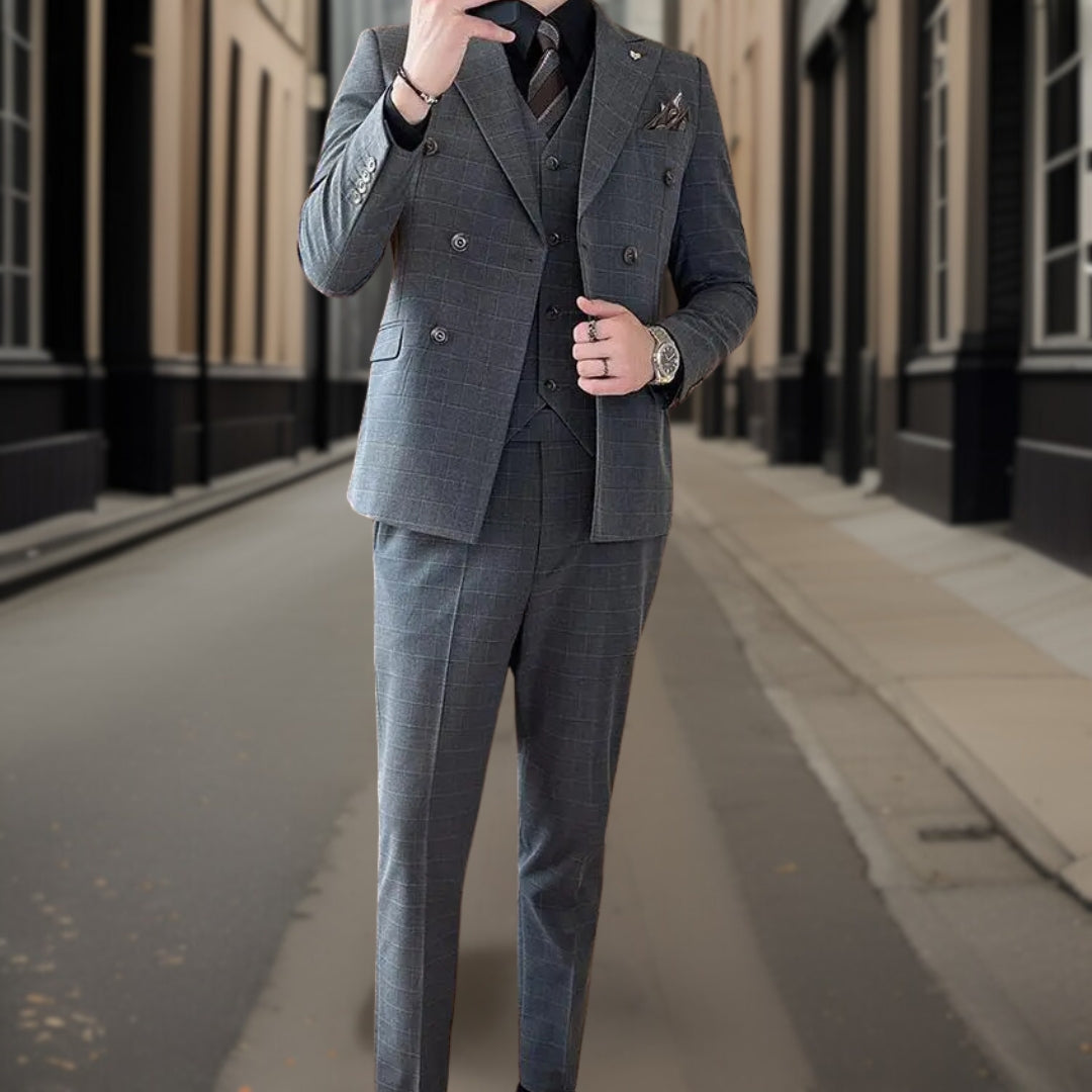 Traje De Invitado De Boda De Doble Botonadura Para Hombre | Tres Piezas