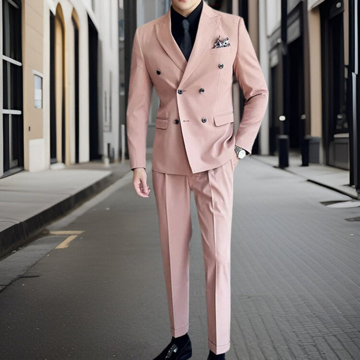 Traje Para Invitado De Boda Clásico De Tres Piezas Para Hombre | Doble Botonadura