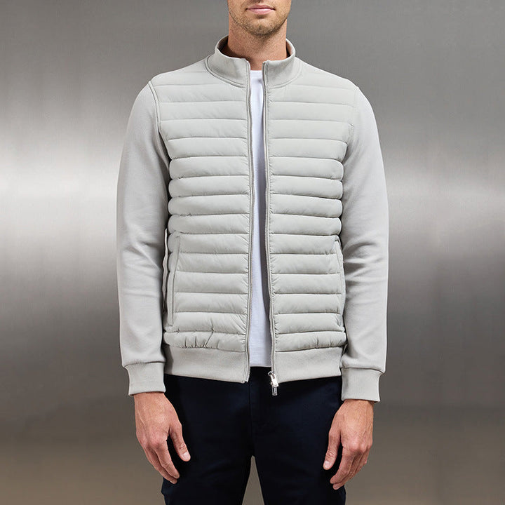 Chaqueta Acolchada De Invierno De Manga Larga Para Hombre | Cremallera