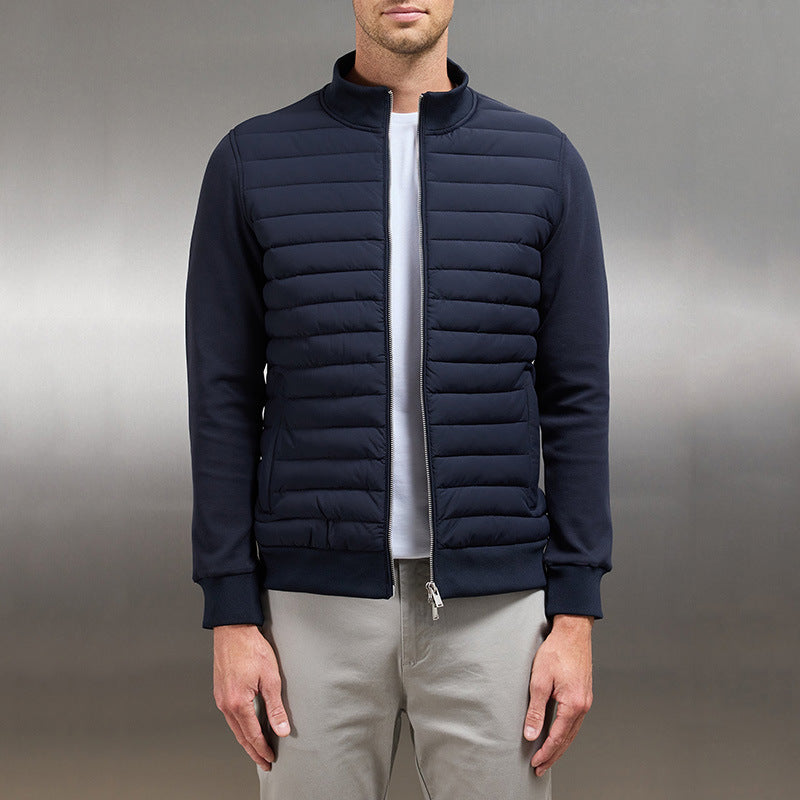 Chaqueta Acolchada De Invierno De Manga Larga Para Hombre | Cremallera