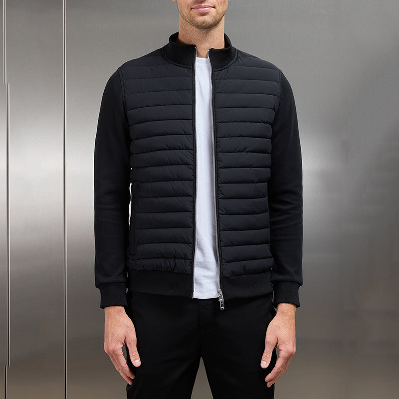 Chaqueta Acolchada De Invierno De Manga Larga Para Hombre | Cremallera