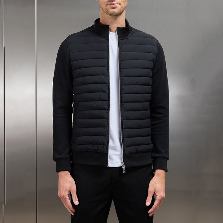 Chaqueta Acolchada De Invierno De Manga Larga Para Hombre | Cremallera