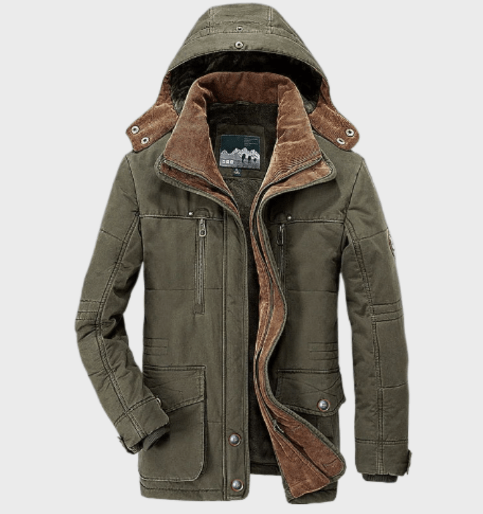 Chaqueta De Invierno Con Capucha Para Hombre | Multibolsillos