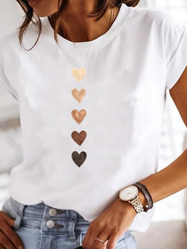 Camiseta Blanca De Manga Corta Para Mujer | Verano