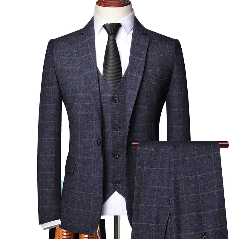 Traje Para Invitado De Boda De Tres Piezas Para Hombre | Moderno