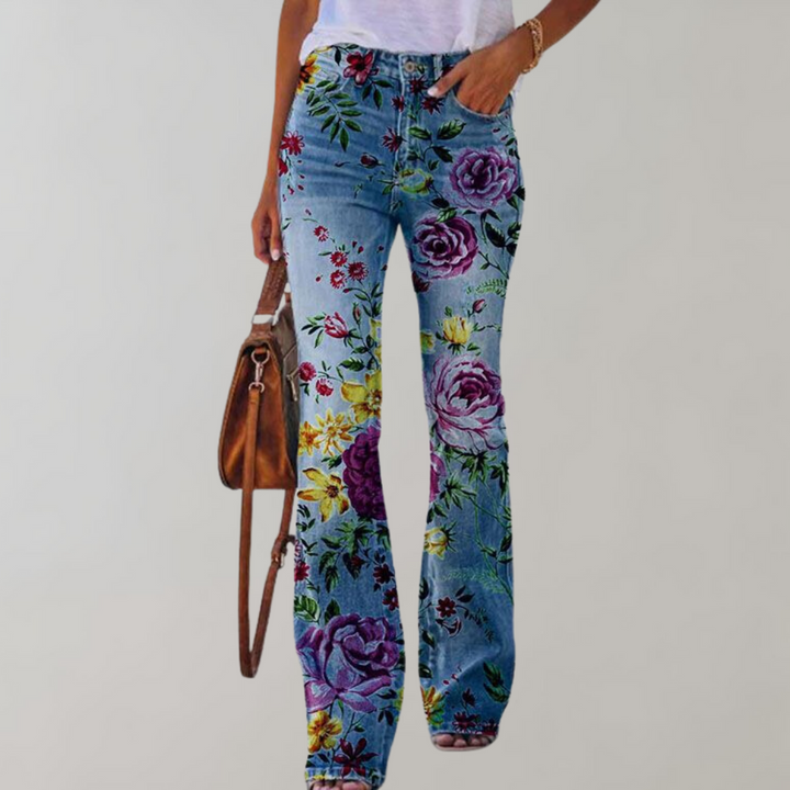 Pantalones Estampados Con Estilo Para Mujer | Pierna Ancha